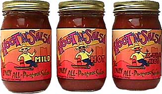 HOOT'N'SALSA available in Mild, Hot and X-Tra Hot.